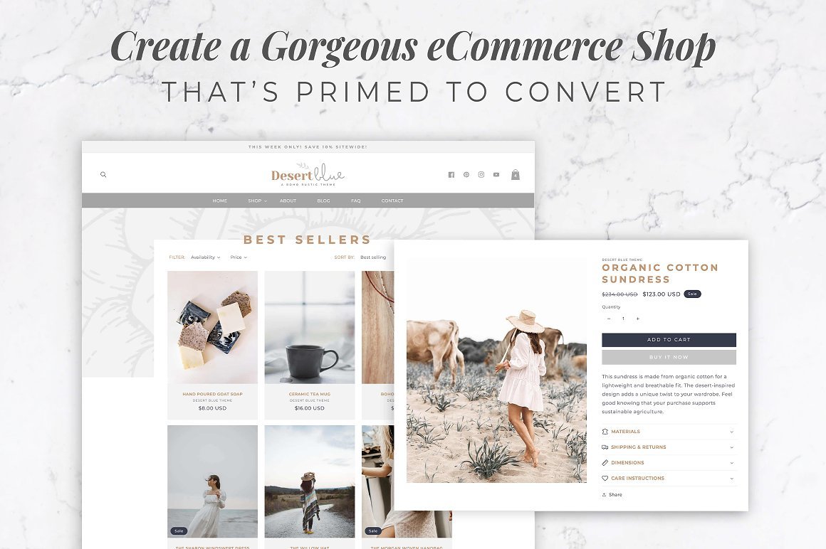 Shopify Theme Desert Blue 3