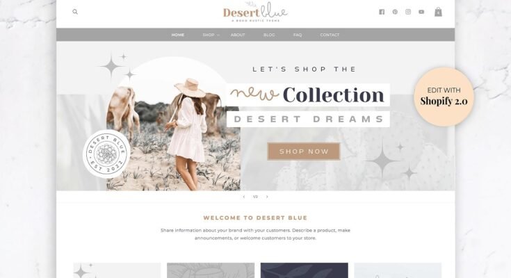 Shopify Theme Desert Blue