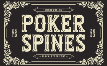 Poker Spines Font