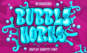 Bubble Horns Graffiti Font