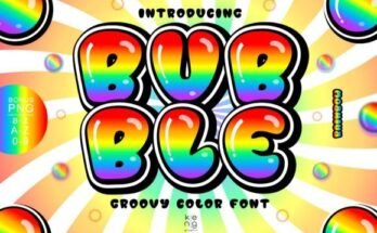 Bubble Rainbow Font