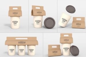 Coffee Cup Packaging Mockup Set