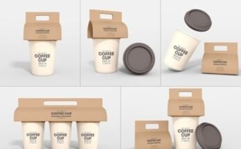 Coffee Cup Packaging Mockup Set