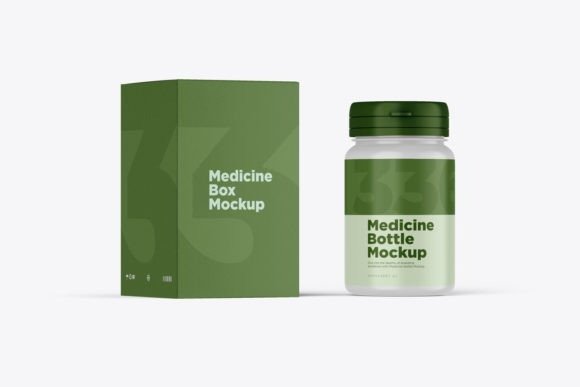 Medicine Bottle PSD Mockup 