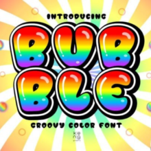 Bubble Rainbow Font