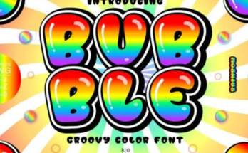 Bubble Rainbow Font
