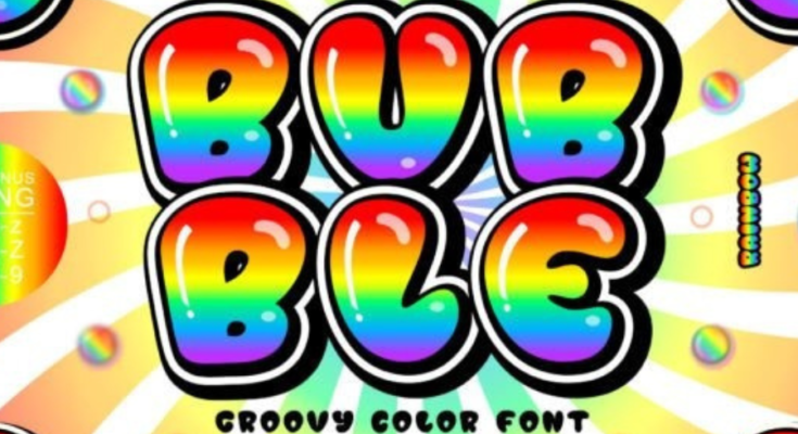 Bubble Rainbow Font