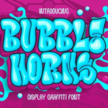 Bubble Horns Graffiti Font