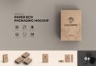 Vertical Kraft Soap Box Packaging Mockup