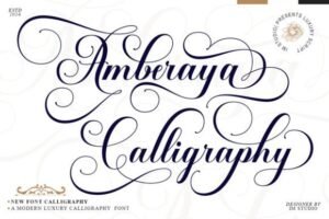 Amberaya Calligraphy Font