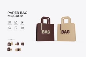 Gift Bag PSD Mockup for Product Presenta