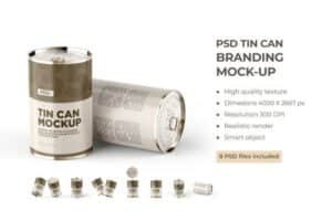 Tin Can PSD Mockup Set for Display