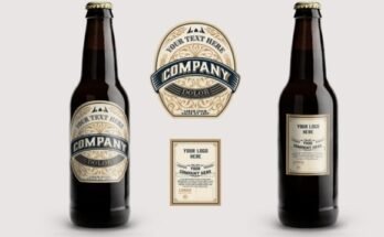 1 Vintage Beer Bottle Packaging Layout