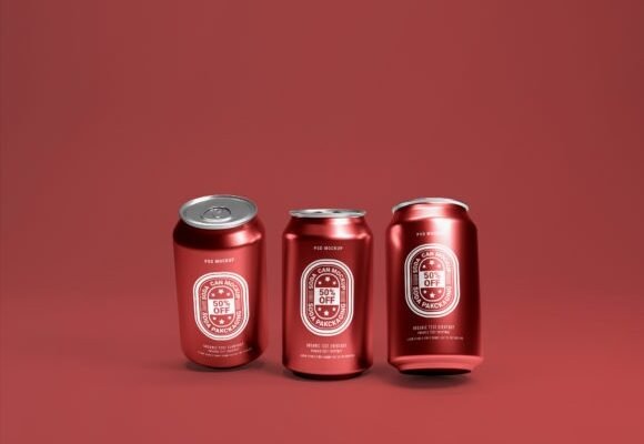 Soda Can Packaging Mockups