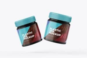 Plastic Container Jar Mockup