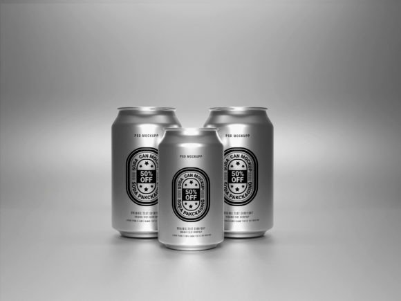 Soda Can Packaging Mockups