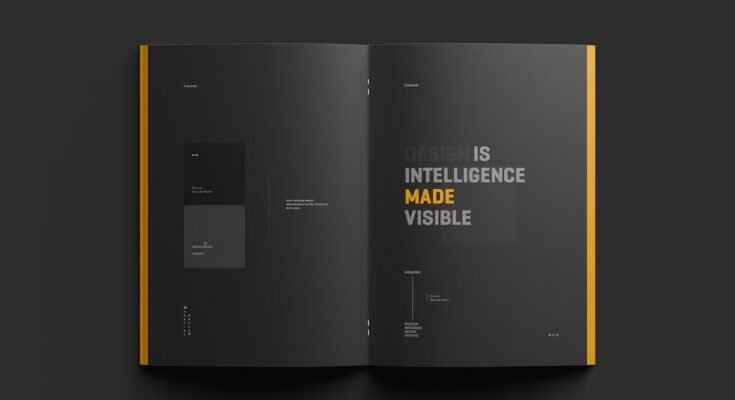 A4 Magazine Brochure Mockup Set