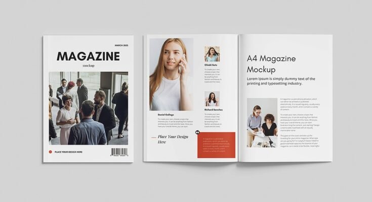 Realistic Magazine Mockup