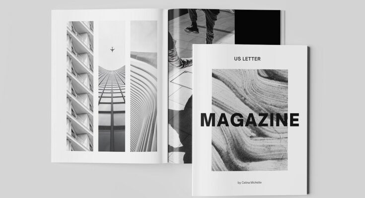 Us Letter Magazine Mockup