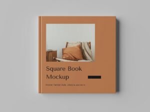 Square Book Mockup