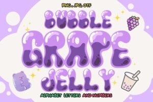 Bubble Grape Jelly Font