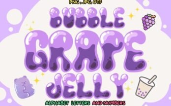 Bubble Grape Jelly Font