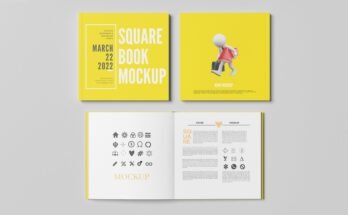 SQUARE BOOK MOCKUP