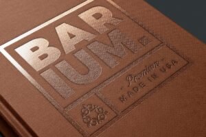 Fabric Book Cover Logo Mockup
