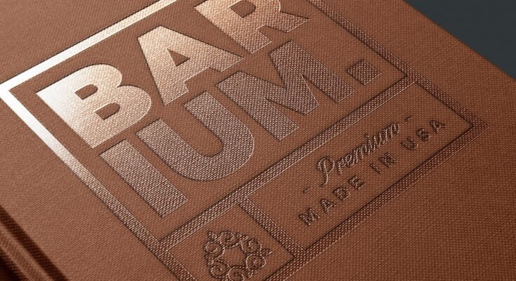Fabric Book Cover Logo Mockup