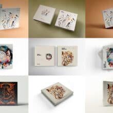Square Book Cover Mockup Design
