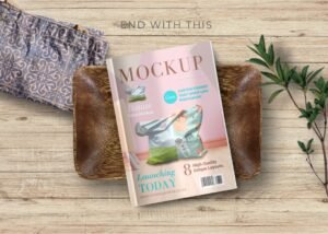 A4 Magazine Mockups for Canva