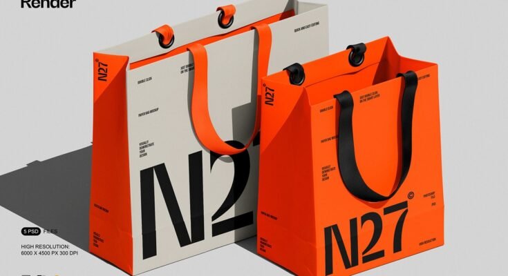 Paper Bag Mockup Set
