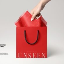 1 Wrapping Tissue Paper in Bag Mockup