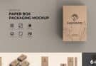 The Vertical Kraft Soap Box Packaging Mockup