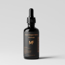 Black Dropper Bottle Mockups