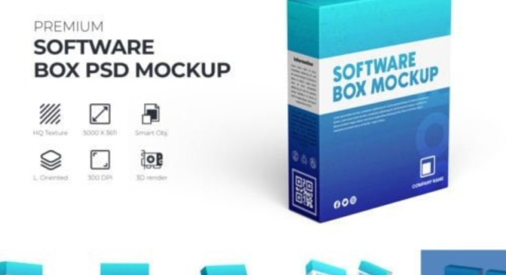 This is Premium Software Box Mockup