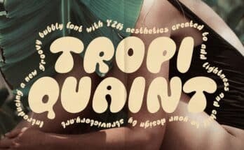Tropiquaint Bubbly Y2K Groovy Font