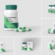 Supplement Bottle Packaging Mockup