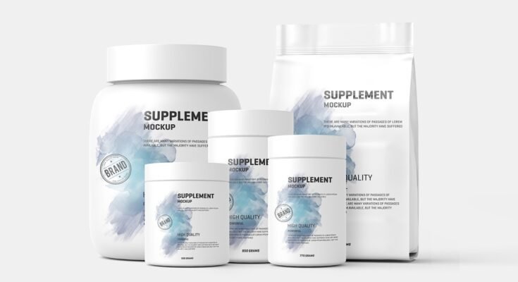 Supplement /Protein Jar Label Mockup