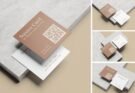 Square Business Card Mockup