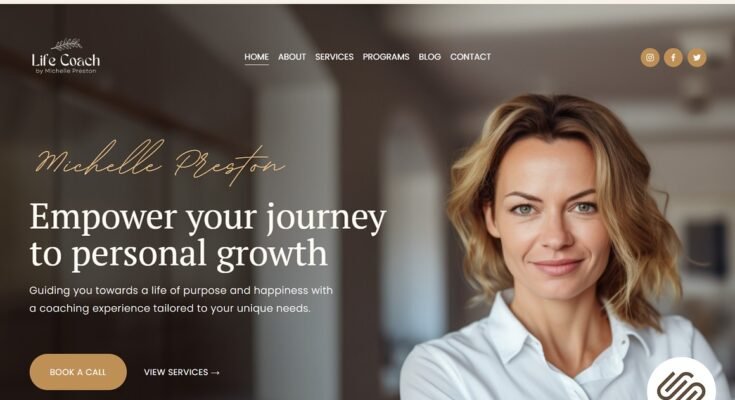 Coaching Website for Squarespace